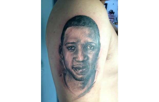 The tattoo belonging to Tracy McGrady of the Orlando Magic during the  Foto di attualità  Getty Images